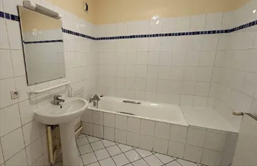 Salle de bains avec baignoire